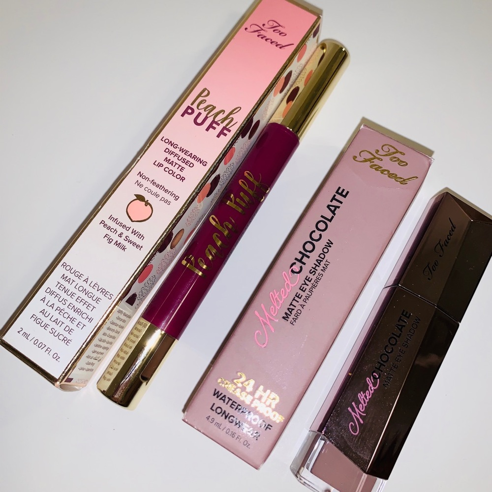 Too Faced eyeshadow & lip stain